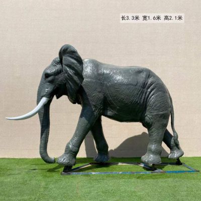 玻璃钢仿真大象景观雕塑 大象雕塑加工